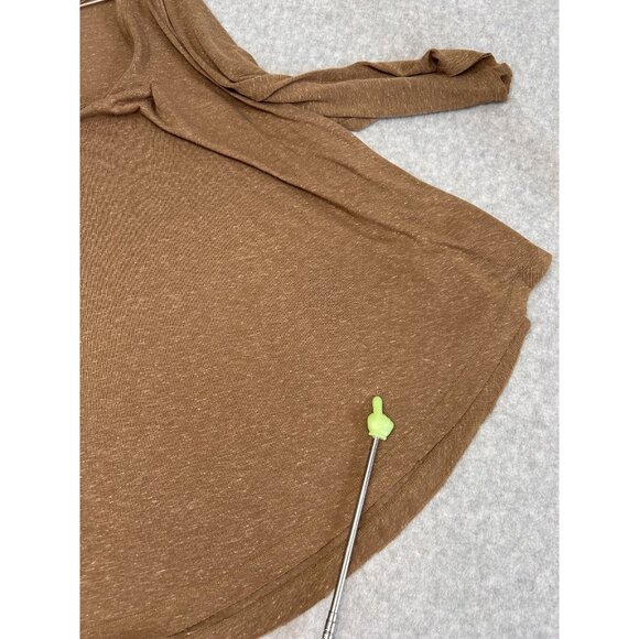 We The Free Womens L Flax Linen Blend Oversized Swing Tambourine 3/4 Sleeve Top - Picture 8 of 9
